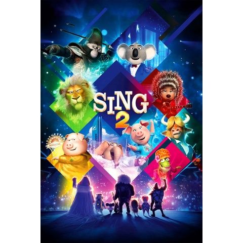 Sing ร้องจริง เสียงจริง การ์ตูนอนิเมชั่น ภาค 1-2 Bluray Master พากย์ไทย