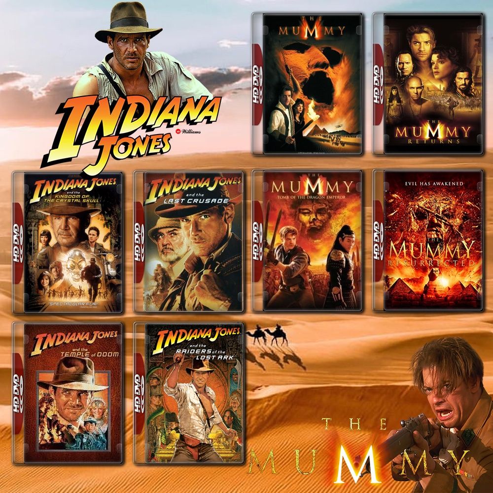 Indiana Jones ภาค 1-4 + Mummy ภาค 1-4 Bluray Master พากย์ไทย